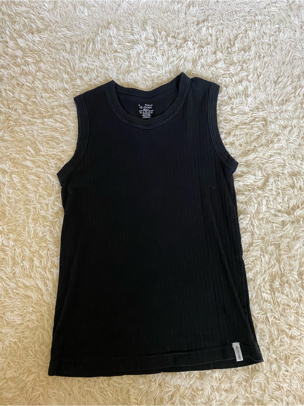100% Cotton Classic Black Ribbed Tank